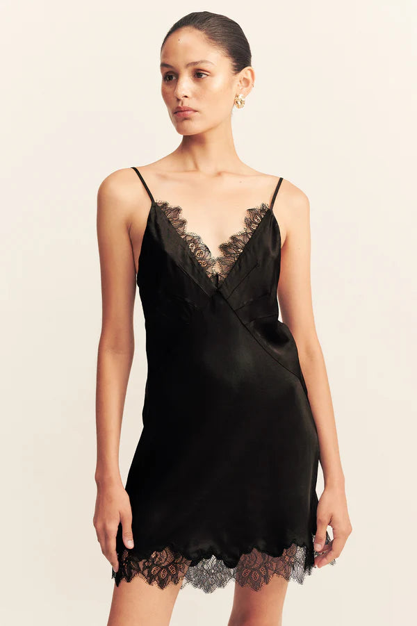 black lace slip mini dress Maisie – ROAR CLOTHING PTY LIMITED fall 2022 Pink Sequin First Birthday Size:0 USA 42 1/2 FABRIC Satin