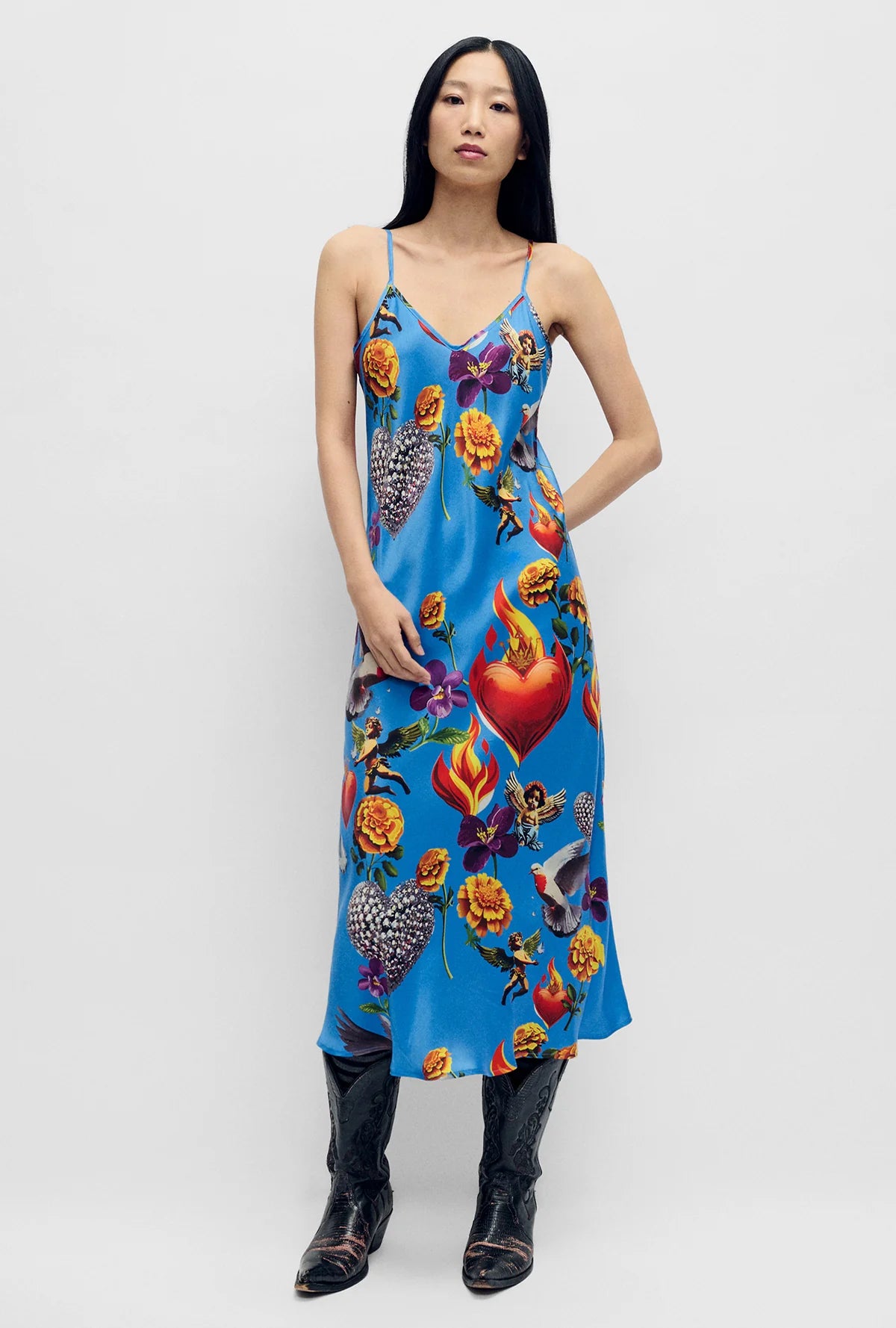 90s Slip Dress - Sea Star