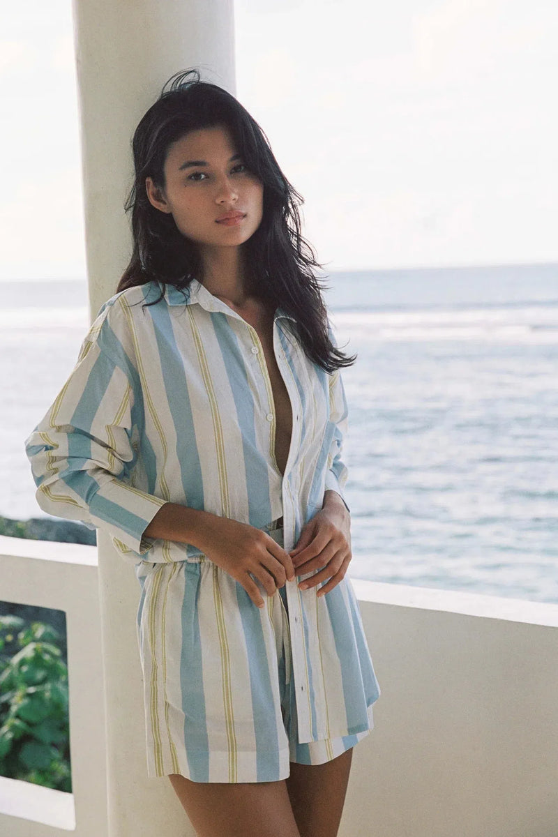 Bounty Shirt Blue Yellow Stripe
