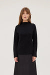 The Funnel Neck Top Black