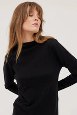 The Funnel Neck Top Black