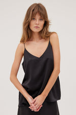 The Silk Camisole Black