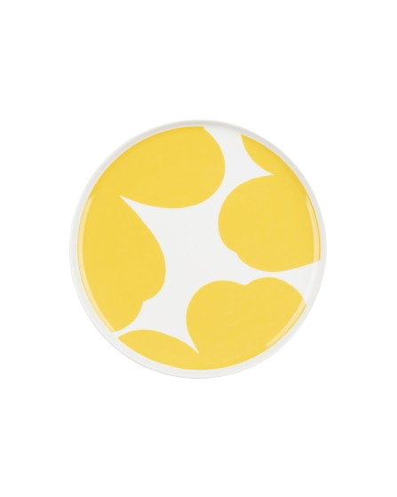 Oiva / Iso Unikko Plate 20 Cm White Spring Yellow
