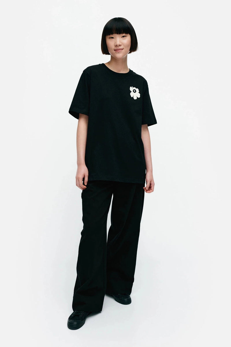 Embla Unikko Placement T-Shirt Black Off-White