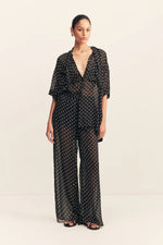 Houston Drawstring Pant Noir Polka