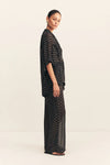 Houston Drawstring Pant Noir Polka