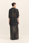 Houston Drawstring Pant Noir Polka