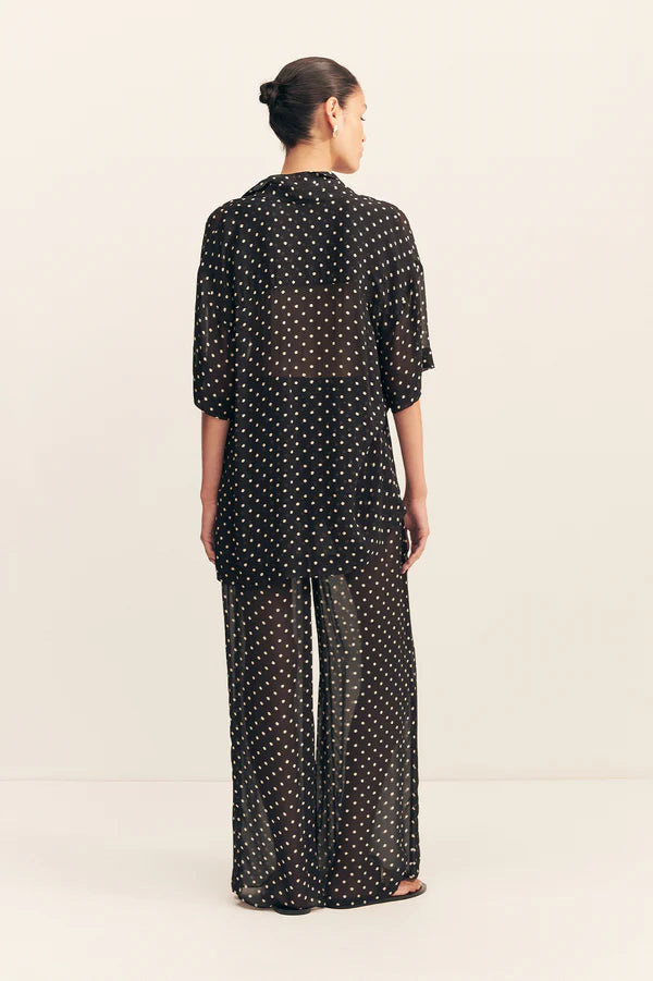 Houston Drawstring Pant Noir Polka