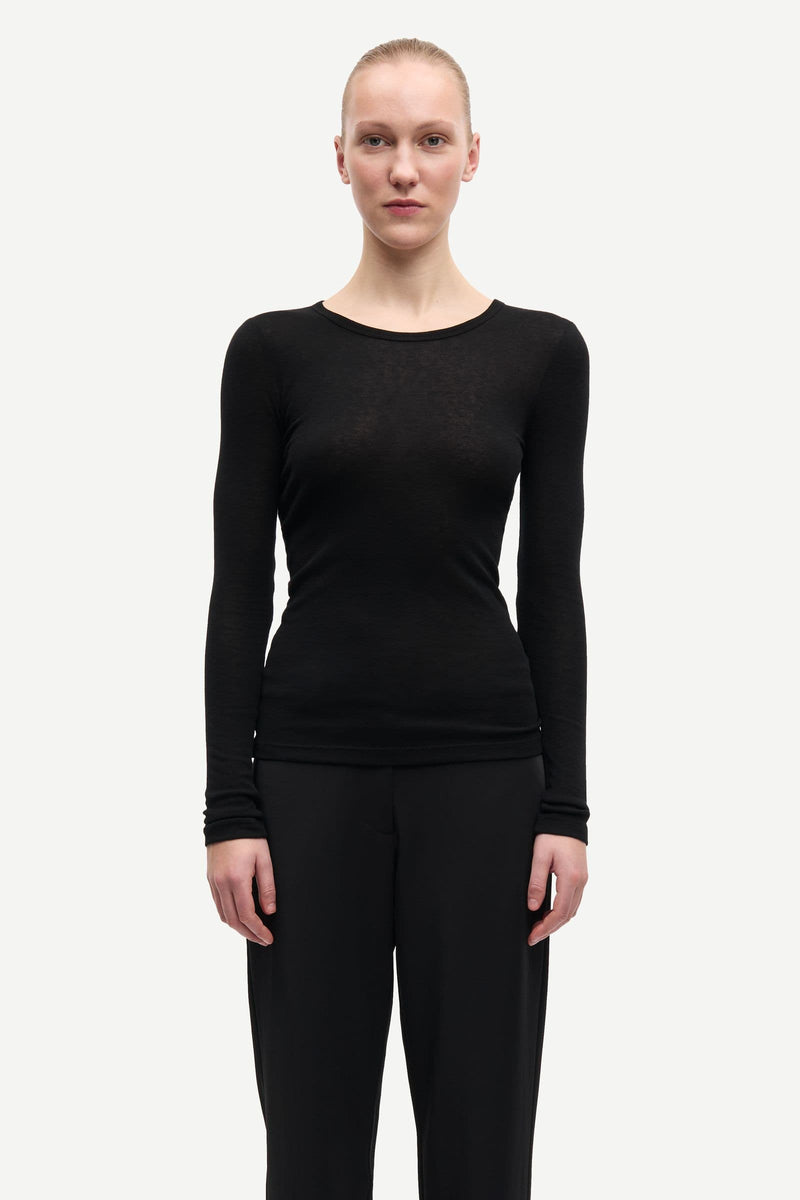 Sadou T-shirt Ls 15499 Black