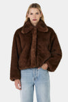 Frankie Faux Fur Jacket Chocolate