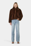 Frankie Faux Fur Jacket Chocolate