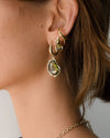 Fantasy Gemstone Huggies Peridot Small 18K Gold Plating