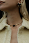 Whitney Heart Choker 18K Gold Plating