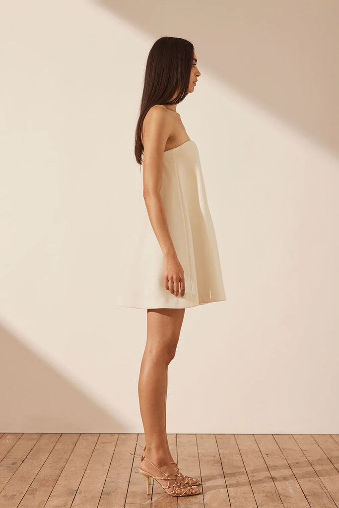 Amura Strapless Mini Dress Cream