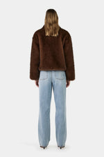 Frankie Faux Fur Jacket Chocolate