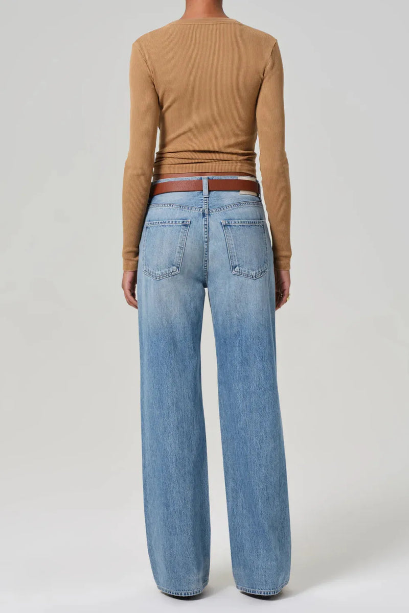 Annina High Rise Wide Leg 33" in Meuse