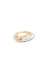 Pearl Bar Ring Gold