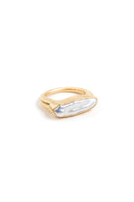 Pearl Bar Ring Gold