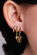 Roar Lion Earrings Gold