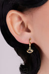 Sapphire Eye of Protection Earrings Gold