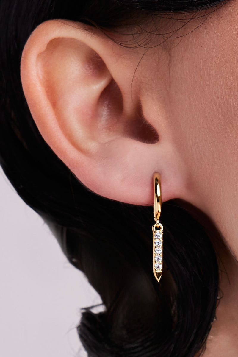 Sparkle Spike Earrings Gold