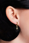 Turquoise North Star Earrings Gold