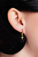 Turquoise North Star Earrings Gold