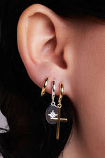 Cross Earrings Gold