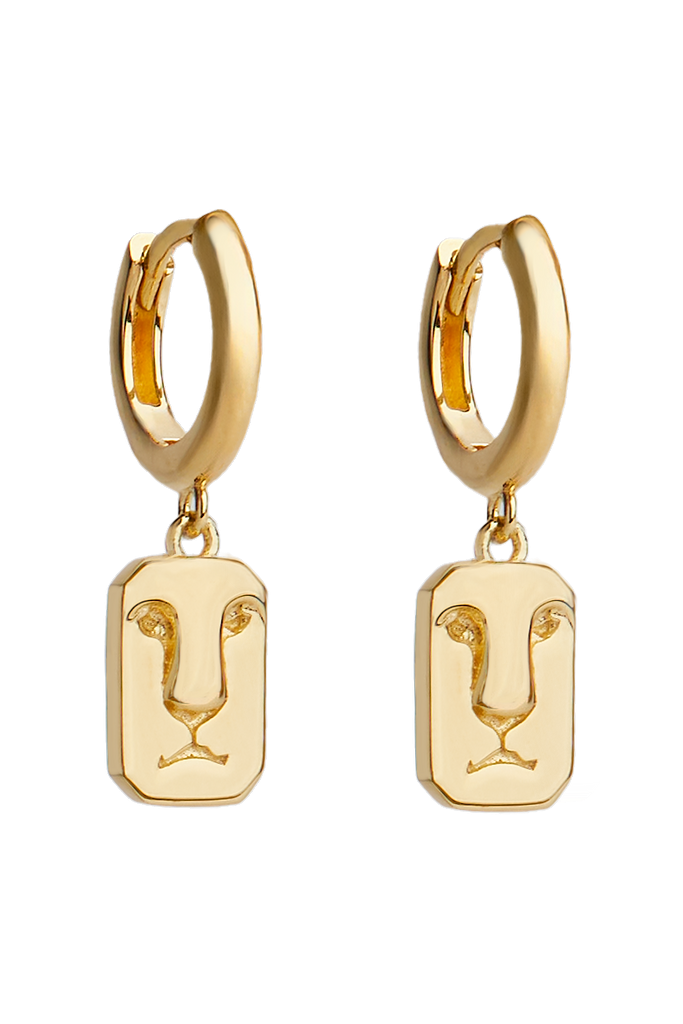 Roar Lion Earrings Gold