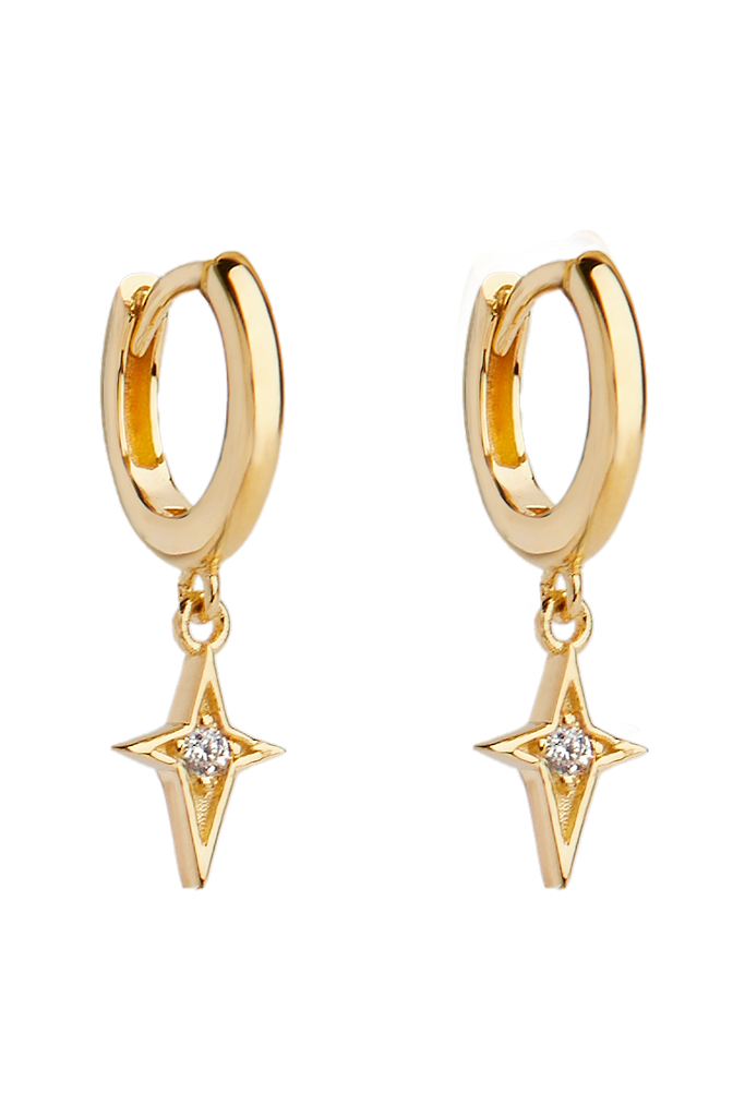 North Star Earrings Gold