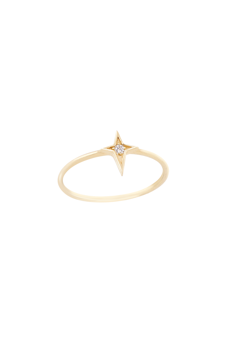 Diamond North Star Ring Gold