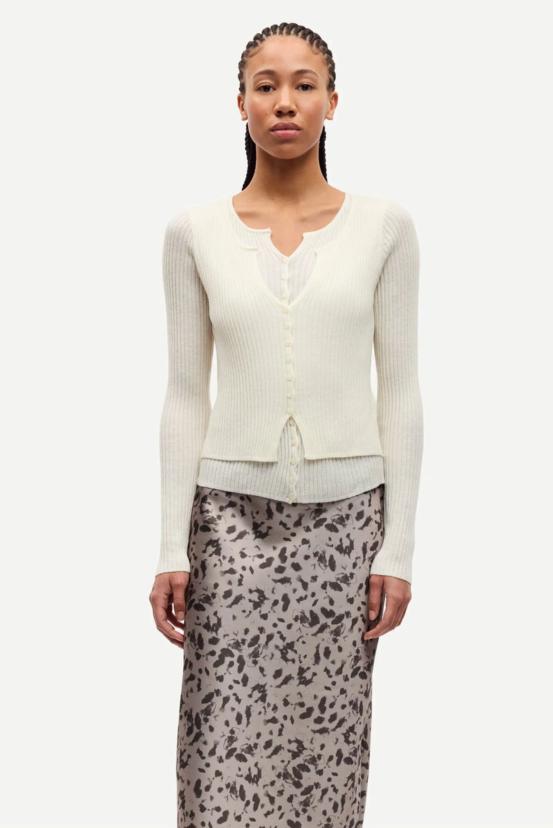 Sajose Cardigan 15735 Clear Cream