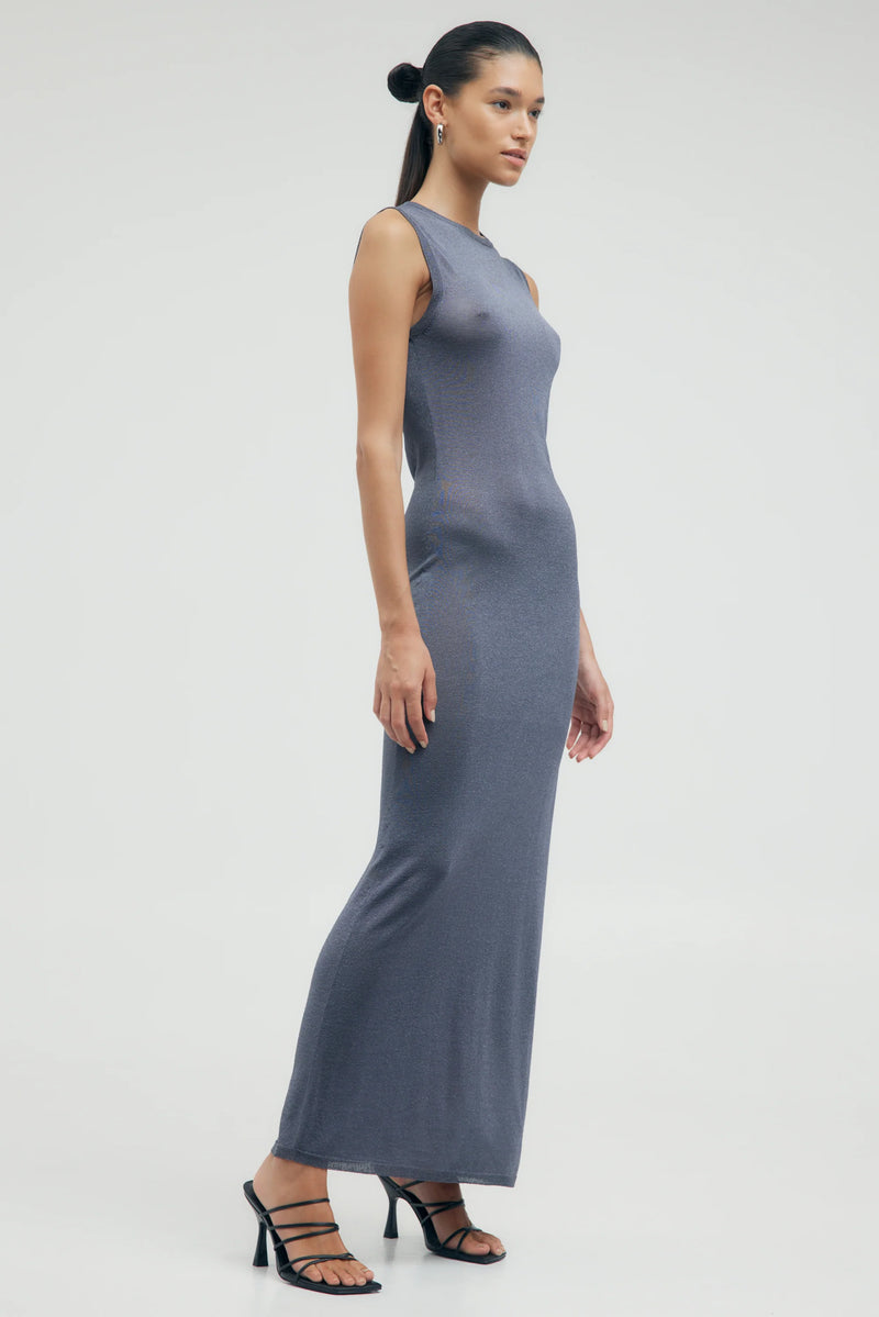 Glimmer Knit Tank Maxi Slate