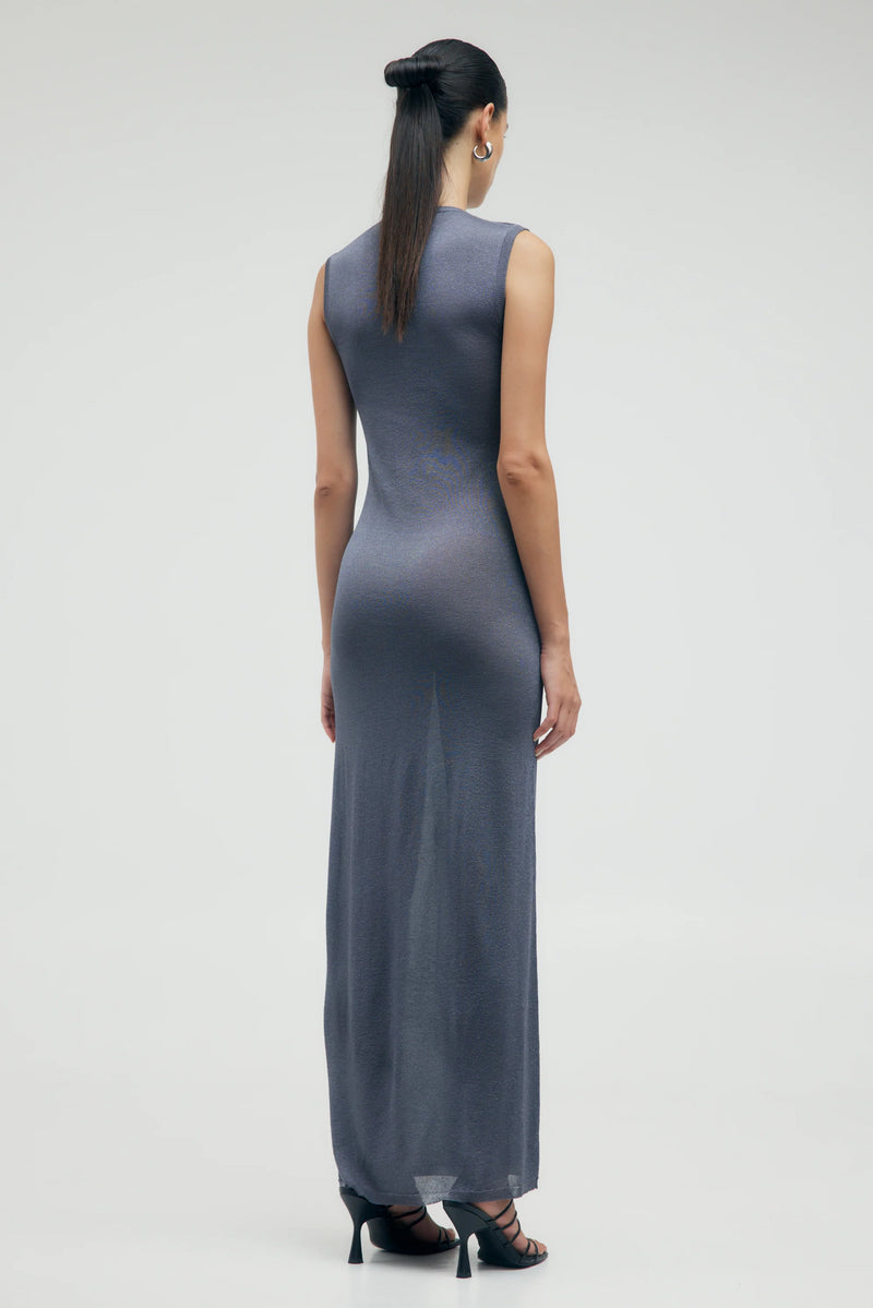 Glimmer Knit Tank Maxi Slate