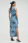 Electric Tucked Maxi Tank Dress Tie Dye