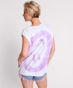Smiley Violet Hand Stained Tank White
