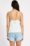 Deep V Front Singlet White