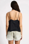 Deep V Front Singlet Black