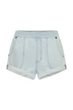 Hunters Mid Waist Boyfriend Elasticated Denim Shorts Xanthe