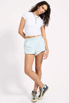 Hunters Mid Waist Boyfriend Elasticated Denim Shorts Xanthe