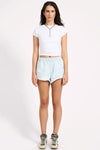 Hunters Mid Waist Boyfriend Elasticated Denim Shorts Xanthe