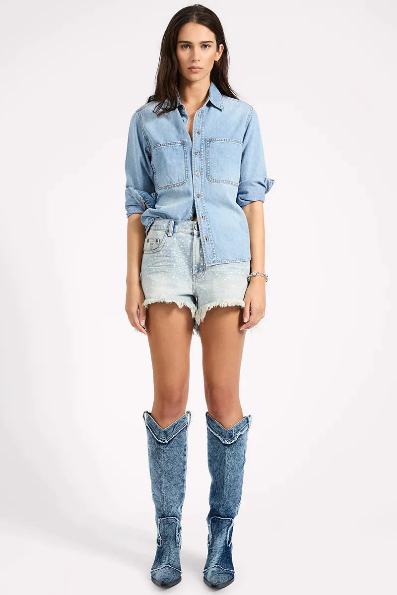Nixie Classic Fit Denim Shirt Fleetwood Blue