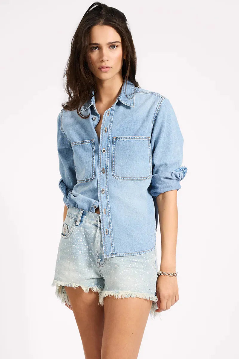 Nixie Classic Fit Denim Shirt Fleetwood Blue