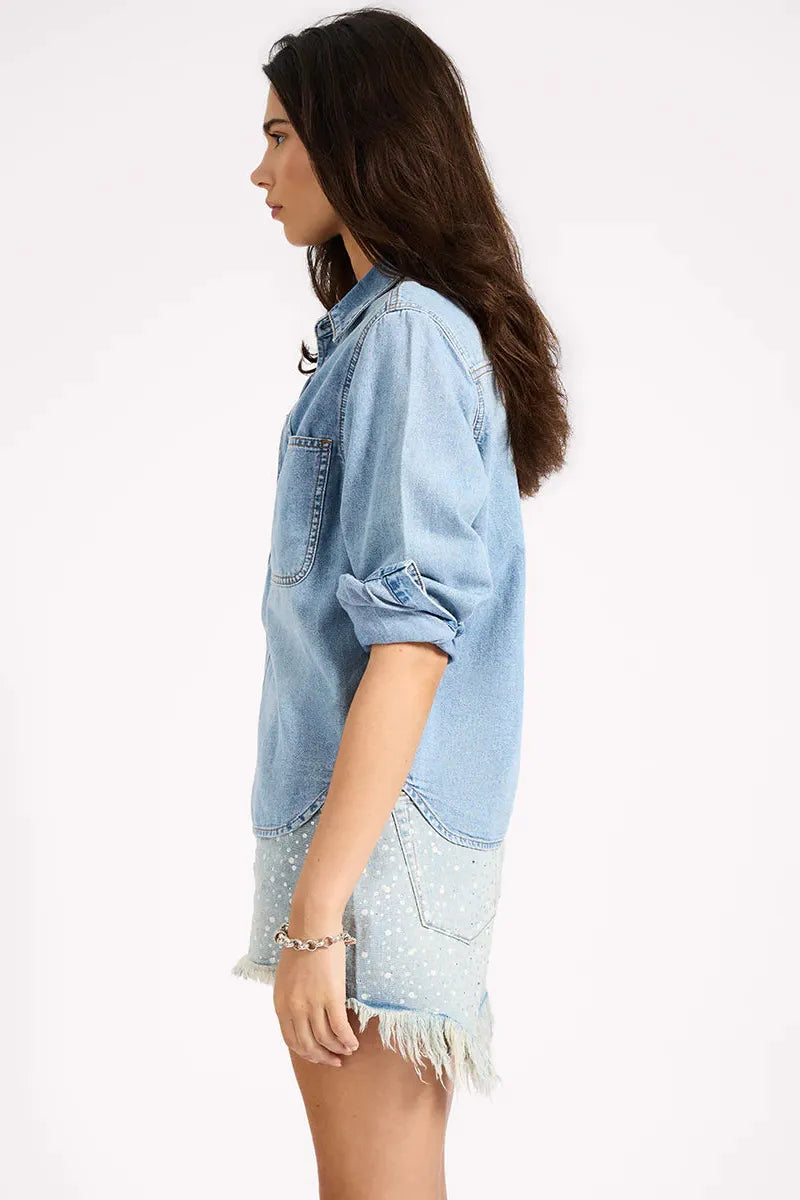 Nixie Classic Fit Denim Shirt Fleetwood Blue
