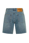 Jacksons Mid Waist Wide Leg Denim Shorts Blue Crush