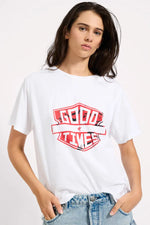 Good Times Boyfriend Tee White