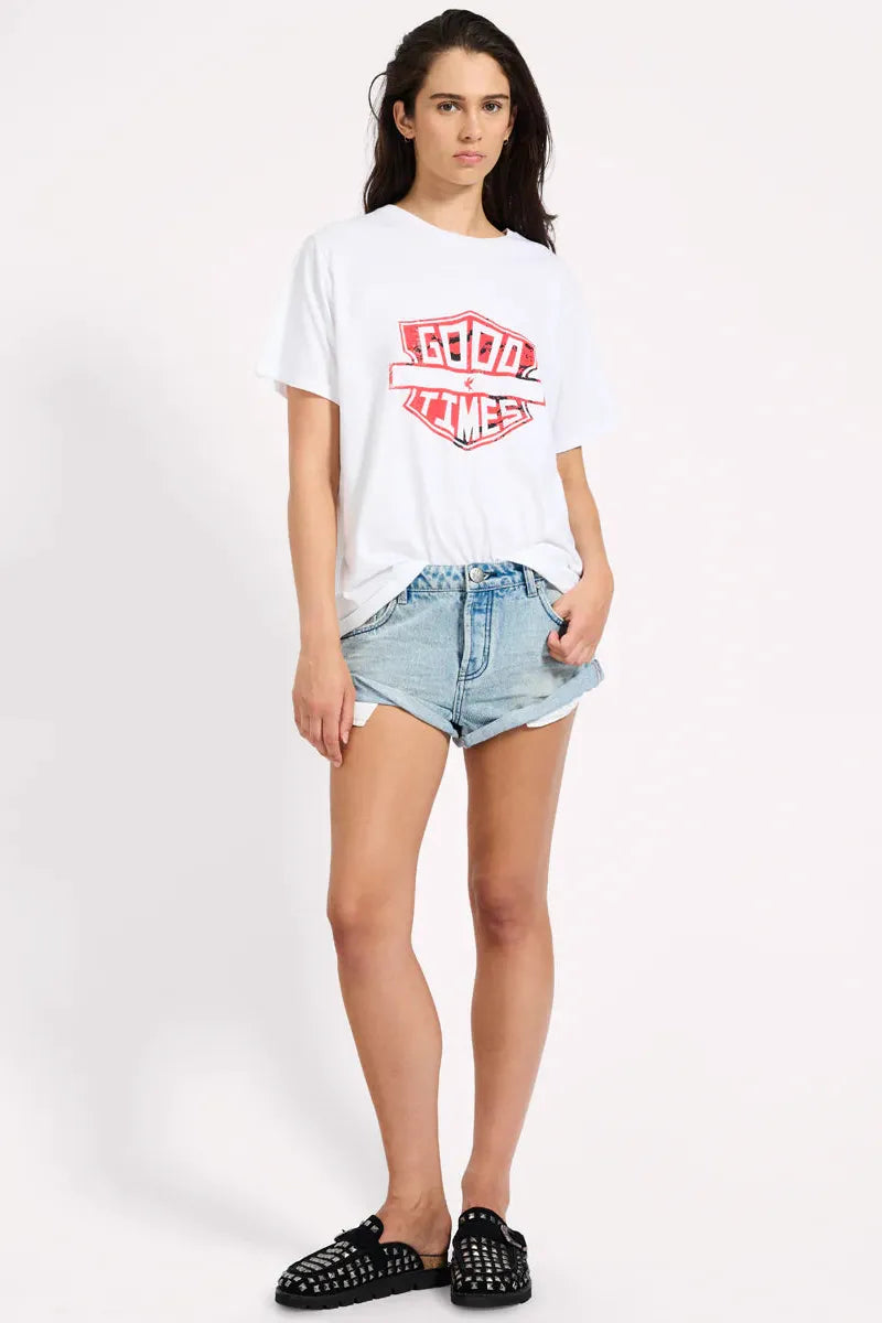 Good Times Boyfriend Tee White
