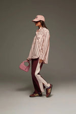 Alpine Cotton Stripe Shirt Light Blush