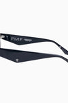 Piaf Gloss Black w. Silver Metal / Black Lens