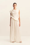 Huxley Draped Top Vanilla